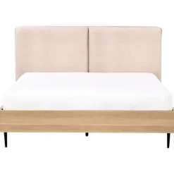 Beliani LIMANTON - Bed - Beige - 140 x 200 cm - Bouclé