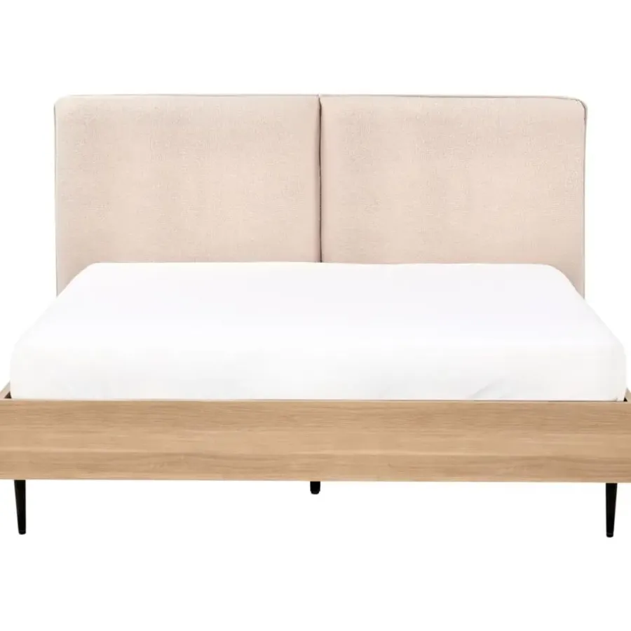 Beliani LIMANTON - Bed - Beige - 140 x 200 cm - Bouclé