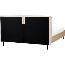 Beliani LIMANTON - Bed - Beige - 140 x 200 cm - Bouclé