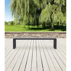 Leen Bakker Lisomme Abel tuinbank grijs - 180 x 43 cm