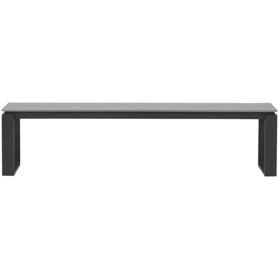 Leen Bakker Lisomme Abel tuinbank grijs - 180 x 43 cm