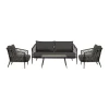 Loungesets-Leen Bakker Lisomme Christel 4 delige tuin loungeset donkergrijs