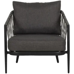 Loungesets-Leen Bakker Lisomme Christel 4 delige tuin loungeset donkergrijs