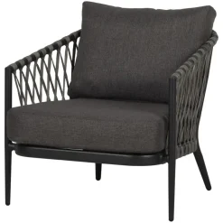 Loungesets-Leen Bakker Lisomme Christel 4 delige tuin loungeset donkergrijs