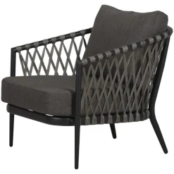 Loungesets-Leen Bakker Lisomme Christel 4 delige tuin loungeset donkergrijs