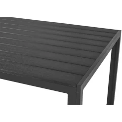 Leen Bakker Lisomme Stan tuintafel zwart - 150 x 90 cm