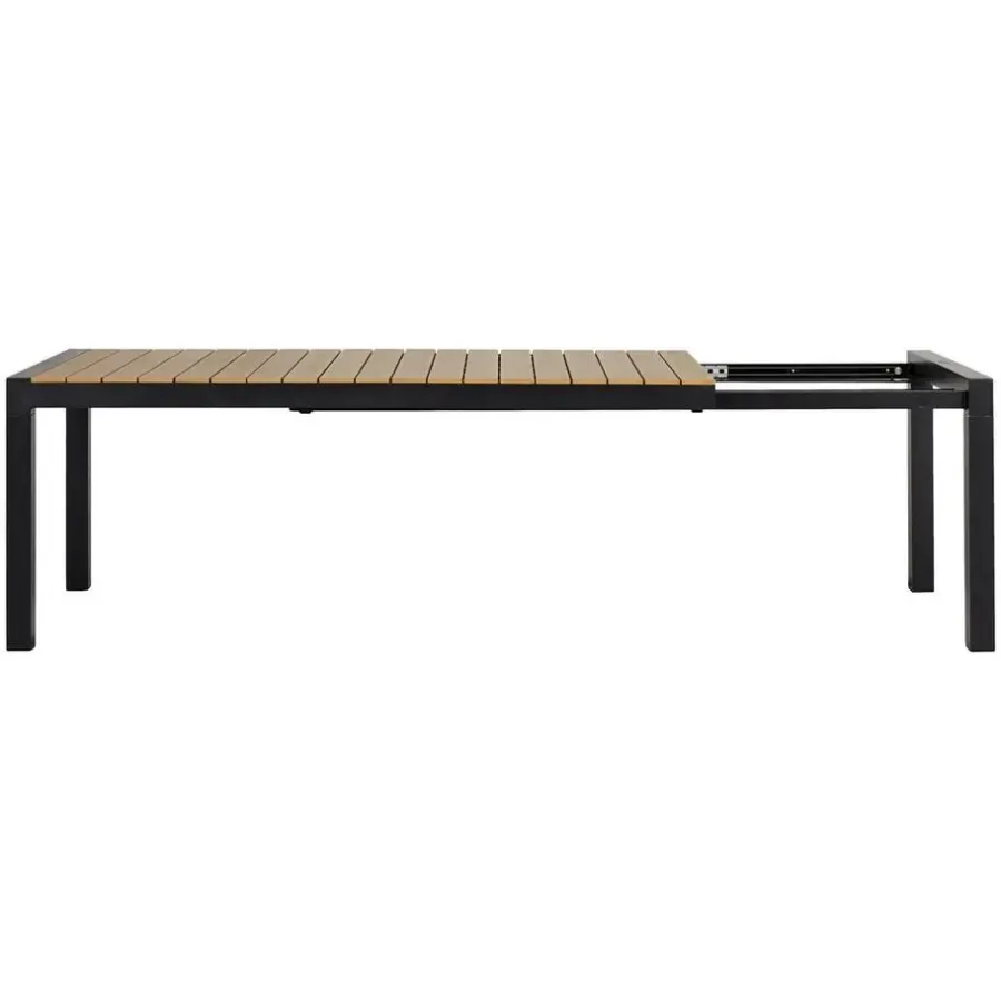 Tuintafels-Leen Bakker Lisomme Stef tuintafel bruin - verlengbaar - 205 x 100 cm