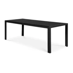 Tuintafels-Leen Bakker Lisomme Vinn tuintafel zwart - 205 x 90 cm
