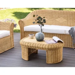 Tuintafels-Beliani LIVADEIA - Tuintafel - Natuurlijk - Rotan