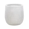 Beliani LIVADIA - Bloempot - Off-white - Vezelklei