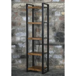 Boekenkasten|Boekenkasten-Livingfurn - Boekenkasten Nairobi 200cm - Mangohout