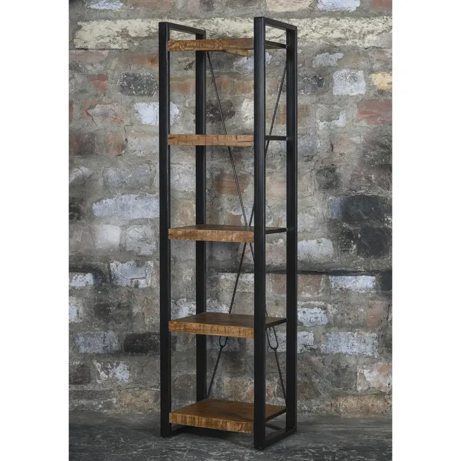 Boekenkasten|Boekenkasten-Livingfurn - Boekenkasten Nairobi 200cm - Mangohout