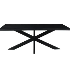 Rechthoekige Eettafels|Industriële Eettafels-Livingfurn - e Zwart Eetkamertafel kala - Mango Hout - 200 cm