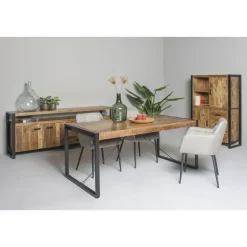 Livingfurn - Eetkamertafel Nairobi - U-Poten - Mangohout - 220x100 cm