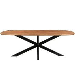 Industriële Eettafels-Livingfurn - Eetkamertafel Jesper Danish Oval 210cm - Mangohout