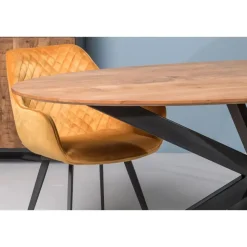 Industriële Eettafels-Livingfurn - Eetkamertafel Oslo - AcasiaHout - 180cm - Bruin