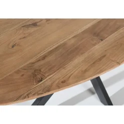 Industriële Eettafels-Livingfurn - Eetkamertafel Oslo - AcasiaHout - 180cm - Bruin