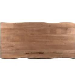 Rechthoekige Eettafels|Industriële Eettafels-Livingfurn - Eetkamertafel Tree - X-Poten - Mango Hout - 220 - Bruin