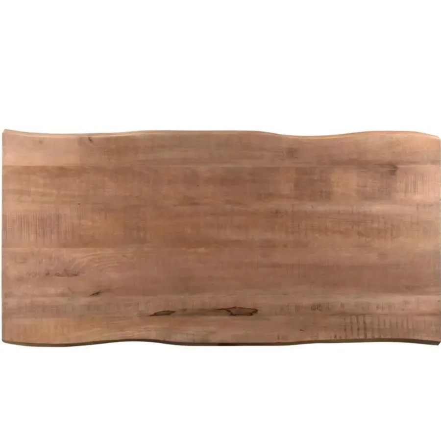 Rechthoekige Eettafels|Industriële Eettafels-Livingfurn - Eetkamertafel Tree - X-Poten - Mango Hout - 220 - Bruin