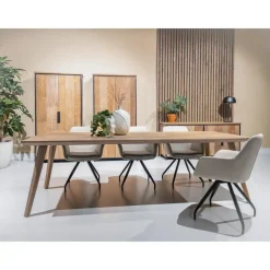 Rechthoekige Eettafels-Livingfurn - Eetkamertafel Tomar 220cm - Teakhout