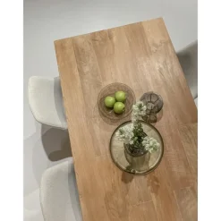 Rechthoekige Eettafels-Livingfurn - Eetkamertafel Tomar 220cm - Teakhout
