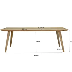 Rechthoekige Eettafels-Livingfurn - Eetkamertafel Tomar 220cm - Teakhout