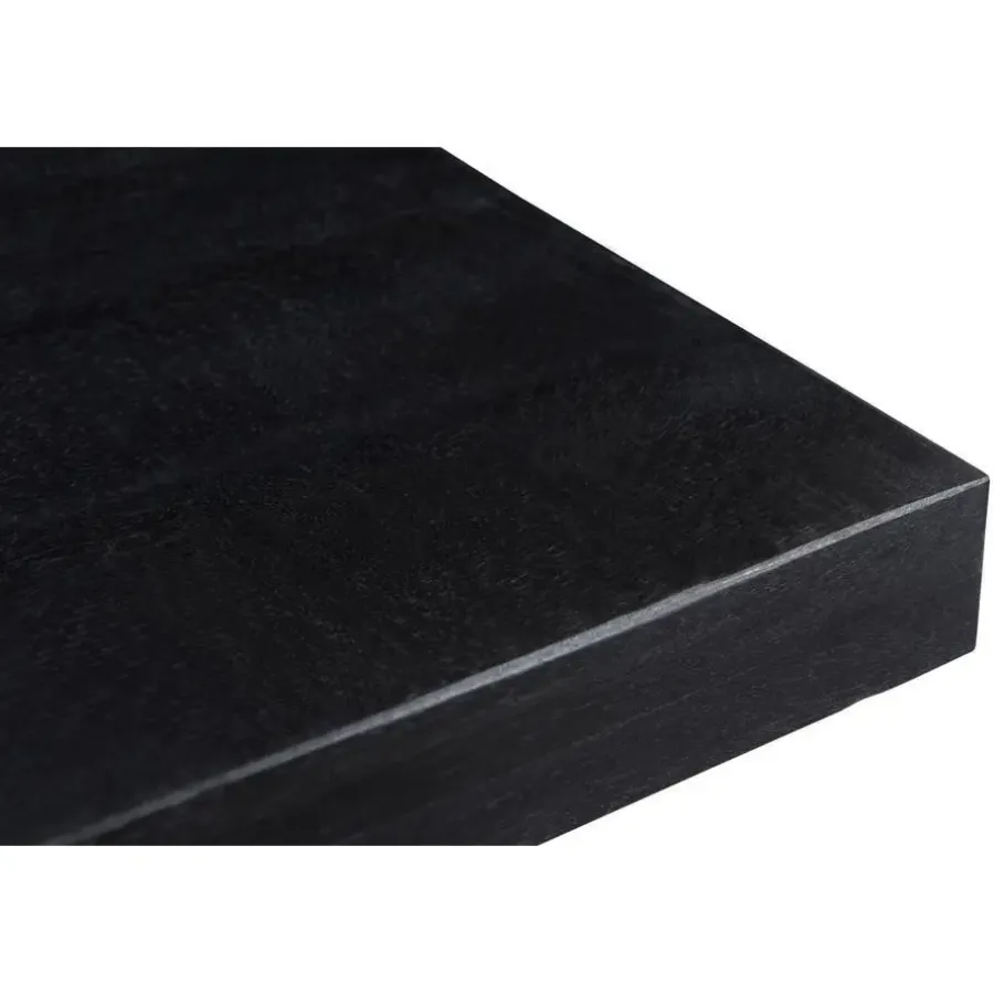 Rechthoekige Eettafels|Industriële Eettafels-Livingfurn - Moderne Zwarte Eetkamertafel - Spider - Mangohout - 180 cm