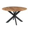 Industriële Eettafels|Ronde Eettafels-Livingfurn - Ronde Ovale Eetkamertafel - - Acasia Hout - 130 cm - Bruin