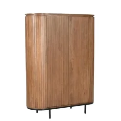 Wandkasten-Livingfurn Kabinetkast Noor Naturel 150cm Mangohout