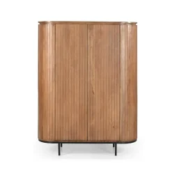 Wandkasten-Livingfurn Kabinetkast Noor Naturel 150cm Mangohout