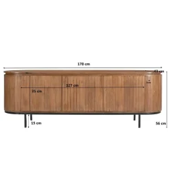 Livingfurn Tv-Meubel Noor Naturel 170cm Mangohout