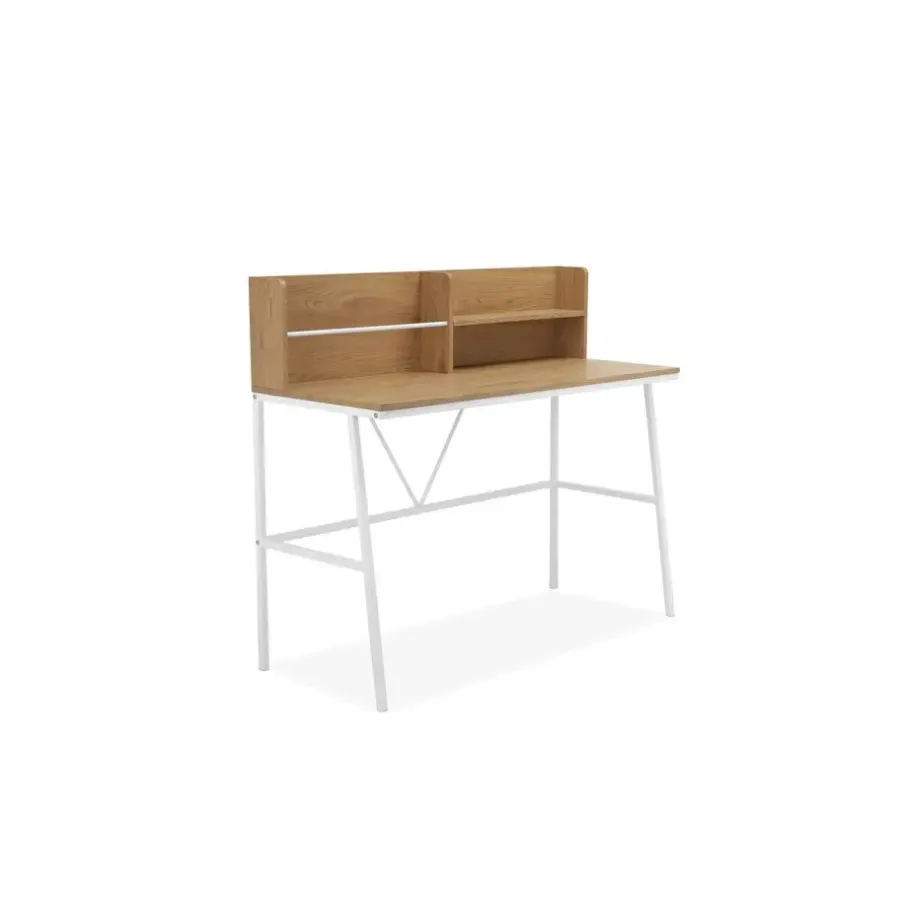 Loft24 Livorno - Bureau wit eiken MDF