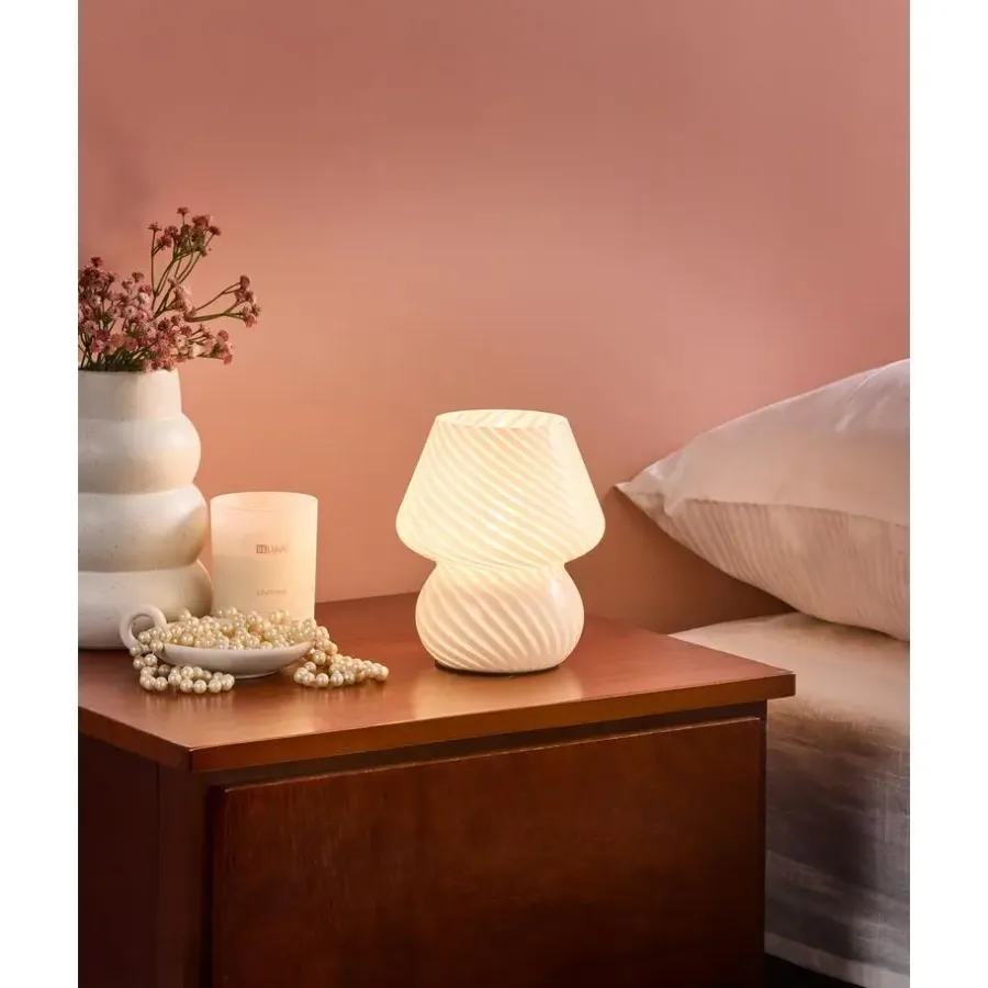 Leen Bakker LOBO - Tafellamp - Wit - Glas