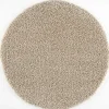 Hoogpolige Vloerkleden|Ronde Vloerkleden-Muratap Loca Shaggy Rond Vloerkleed Beige Hoogpolig - 240 CM ROND