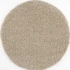 Vloerkleden|Hoogpolige Vloerkleden-Muratap Loca Shaggy Rond Vloerkleed Beige Hoogpolig - 200 CM ROND