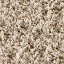 Vloerkleden|Hoogpolige Vloerkleden-Muratap Loca Shaggy Rond Vloerkleed Beige Hoogpolig - 200 CM ROND