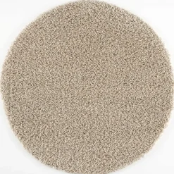 Vloerkleden|Hoogpolige Vloerkleden-Muratap Loca Shaggy Rond Vloerkleed Beige Hoogpolig - 200 CM ROND