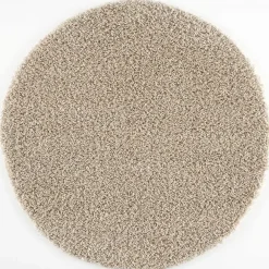Hoogpolige Vloerkleden|Ronde Vloerkleden-Muratap Loca Shaggy Rond Vloerkleed Beige Hoogpolig - 300 CM ROND