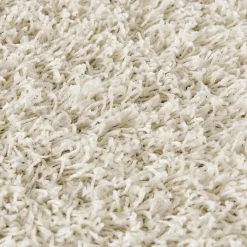 Vloerkleden|Hoogpolige Vloerkleden-Muratap Loca Shaggy Rond Vloerkleed Creme Hoogpolig - 200 CM ROND