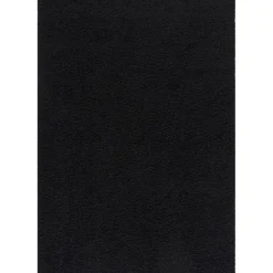 Hoogpolige Vloerkleden-Muratap Loca Shaggy Vloerkleed – Modern Uni Effen – Zwart Hoogpolig & Zacht - 120x170 CM