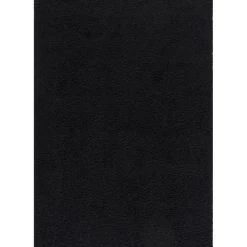 Hoogpolige Vloerkleden-Muratap Loca Shaggy Vloerkleed – Modern Uni Effen – Zwart Hoogpolig & Zacht - 120x170 CM