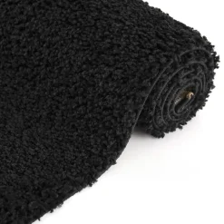 Muratap Loca Shaggy Vloerkleed – Modern Uni Effen – Zwart Hoogpolig & Zacht - 200x290 CM