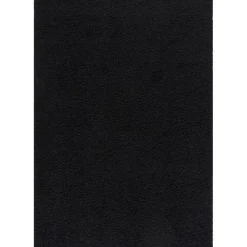 Hoogpolige Vloerkleden-Muratap Loca Shaggy Vloerkleed – Modern Uni Effen – Zwart Hoogpolig & Zacht - 160x230 CM