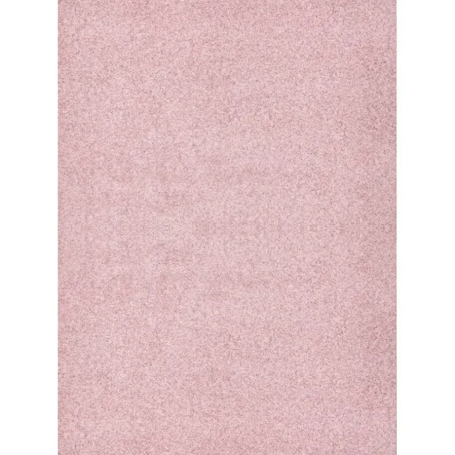 Muratap Loca Shaggy Vloerkleed – Modern Uni Effen – Roze Hoogpolig & Zacht - 140x200 CM