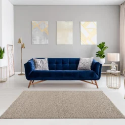 Muratap Loca Shaggy Vloerkleed Beige Hoogpolig - 240x340 CM