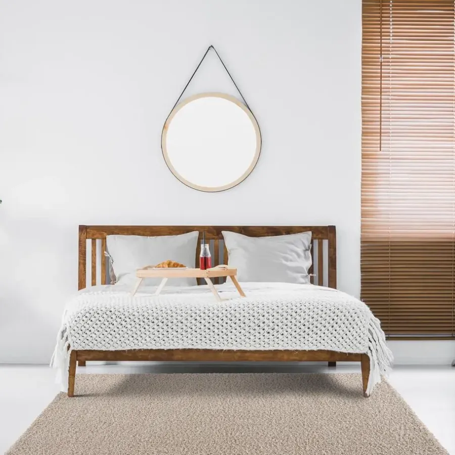 Hoogpolige Vloerkleden-Muratap Loca Shaggy Vloerkleed Beige Hoogpolig - 120x170 CM