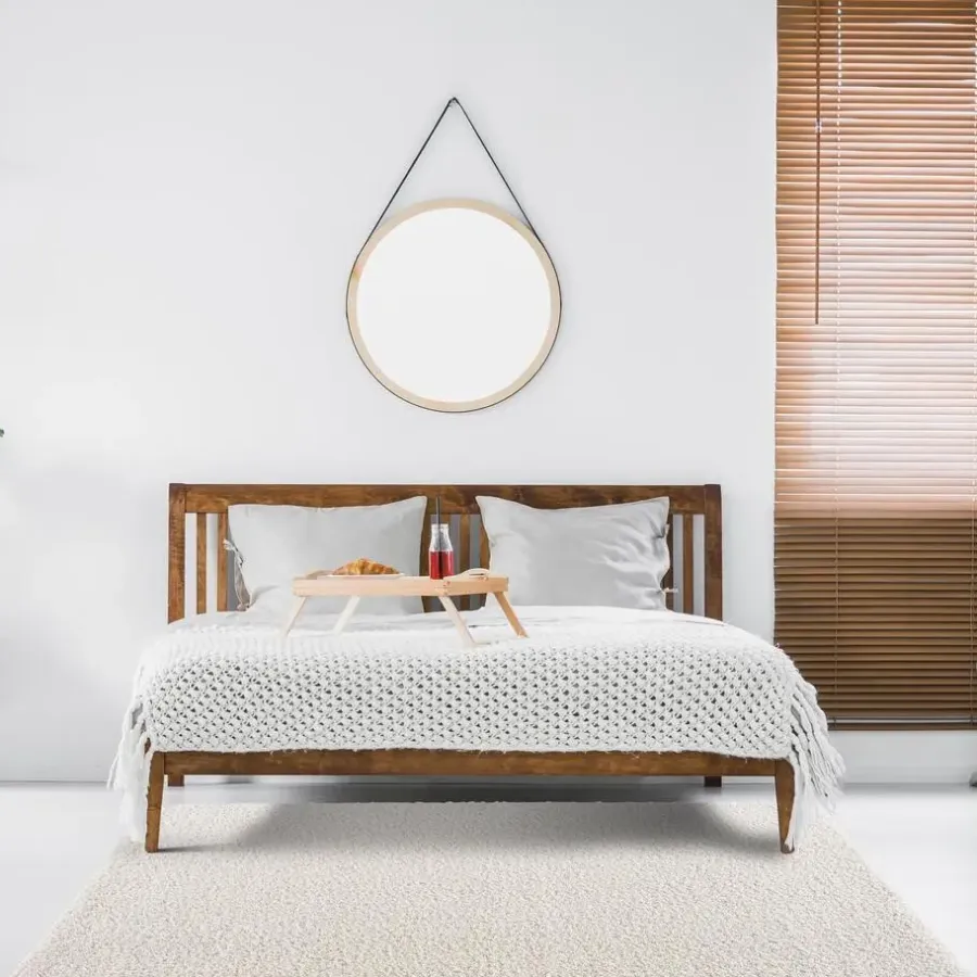 Hoogpolige Vloerkleden-Muratap Loca Shaggy Vloerkleed Creme Hoogpolig - 120x170 CM