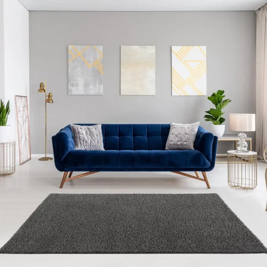 Muratap Loca Shaggy Vloerkleed Grijs Hoogpolig - 160x230 CM