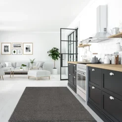 Muratap Loca Shaggy Vloerkleed Grijs Hoogpolig - 300x400 CM