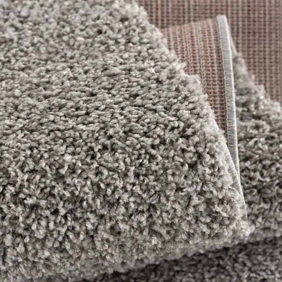 Hoogpolige Vloerkleden-Muratap Loca Shaggy Vloerkleed Lichtgrijs Hoogpolig - 160x230 CM